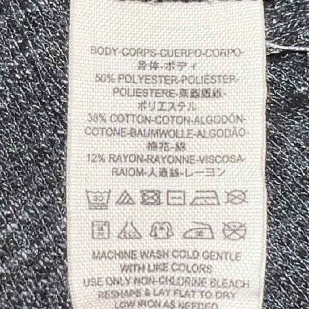 We the Free Turtleneck Split‎ Back Long Sleeve Knit Shirt Gray Size Medium